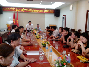 Cán bộ Ban VSTBPN tỉnh trao đổi, học tập kinh nghiệm tại tỉnh Bắc Giang.