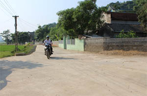 Nhân dân xóm Hạ, xã Phú Lai (Yên Thuỷ) tự nguyện dịch tường rào chỉnh trang nhà cửa mở rộng đường GTNT.

