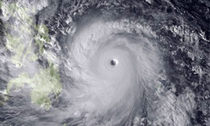 Hình ảnh bão Haiyan chụp qua vệ tinh.
