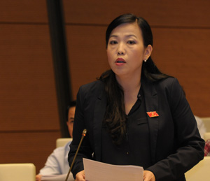 Đại biểu Nguyễn Thanh Hải phát biểu tại hội trường.