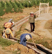 Xã Phú Lão (Lạc Thuỷ) được đầu tư chương trình kiên cố hoá kênh mương nội đồng góp phần điều tiết nước cho sản xuất
