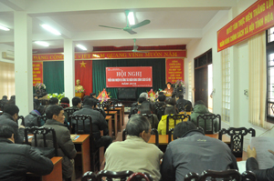 Đồng chí Nguyễn Văn Chương, Phó Chủ tịch UBND tỉnh, Trưởng Ban đại diện HĐQT NHCSXH tỉnh phát biểu kết luận hội nghị.

