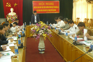 Đồng chí Nguyễn Văn Dũng, Phó Chủ tịch UBND tỉnh phát biểu kết luận hội nghị.

