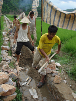 Trong chiến dịch toàn dân làm thủy lợi đợt I, huyện Mai Châu huy động 12.359 ngày công, thực hiện đào đắp hơn 11 km kênh mương tưới tiêu nội đồng.