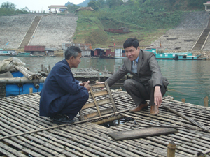 Sau đợt cá chết hàng loạt, ông Nguyễn Văn Toàn ở xóm Mới, xã Thung Nai, huyện Cao Phong đầu tư 70 triệu đồng nuôi cá ngạnh, cá trắm và cá chép.  

