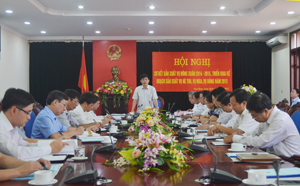 Đồng chí Phó Chủ tịch UBND tỉnh Nguyễn Văn Dũng phát biểu chỉ đạo hội nghị.