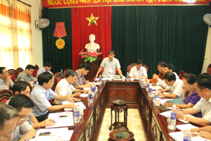 Đồng chí Bùi Văn Khánh, Phó Chủ tịch UBND tỉnh kết luận buổi làm việc.

