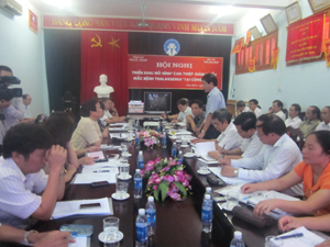 Đồng chí Bùi Văn Cửu, Phó Chủ tịch UBND tỉnh phát biểu tại buổi làm việc.