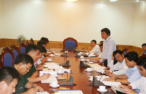 Đồng chí Trần Đăng Ninh, Phó Chủ tịch UBND tỉnh phát biểu kết luận cuộc họp.