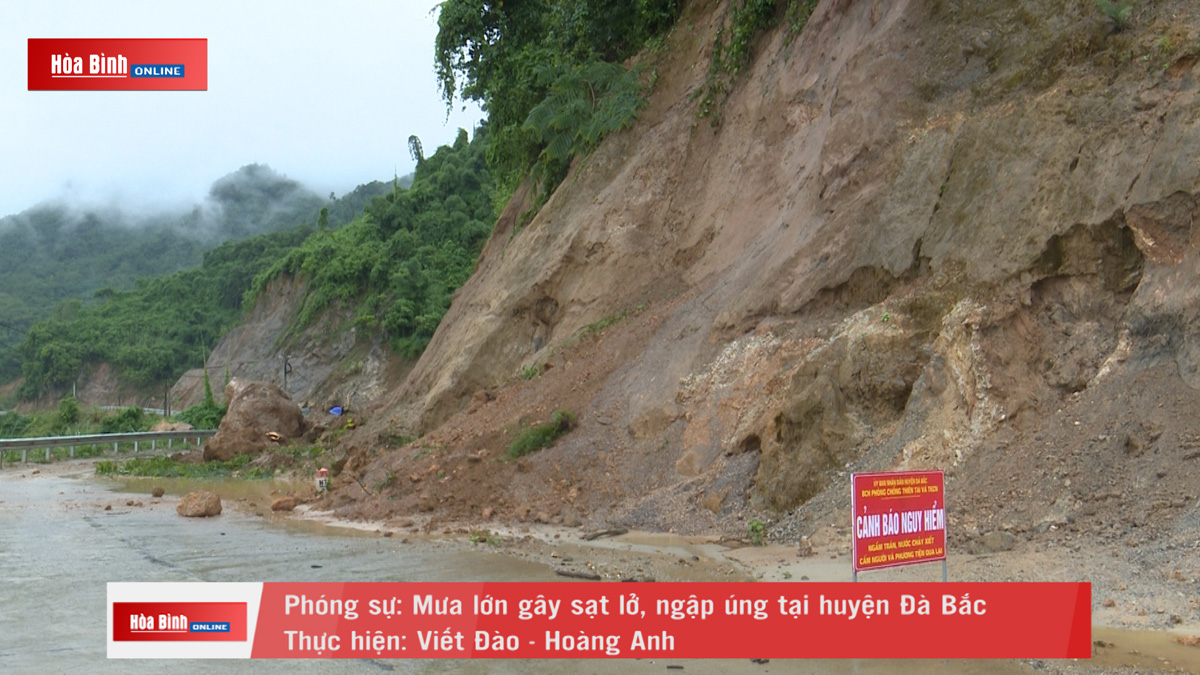 Mưa lớn gây sạt lở đất, ngập úng tại huyện Đà Bắc